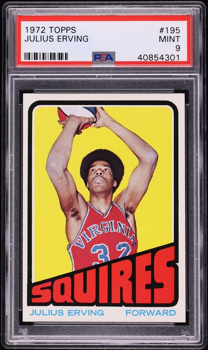 1972 Topps Basketball Julius Erving ROOKIE #195 PSA 9 MINT