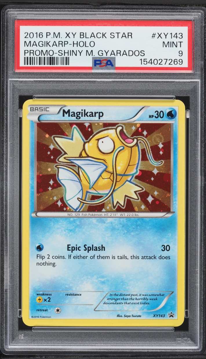 2016 Pokemon XY Promo Shiny Mega Gyarados Box Holo Magikarp #XY143 PSA 9 MINT