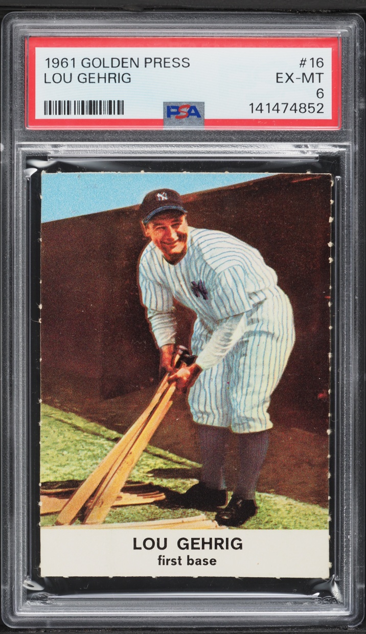 1961 Golden Press Lou Gehrig #16 PSA 6 EXMT
