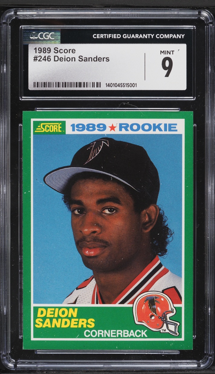 1989 Score Football Deion Sanders ROOKIE #246 CGC 9 MINT
