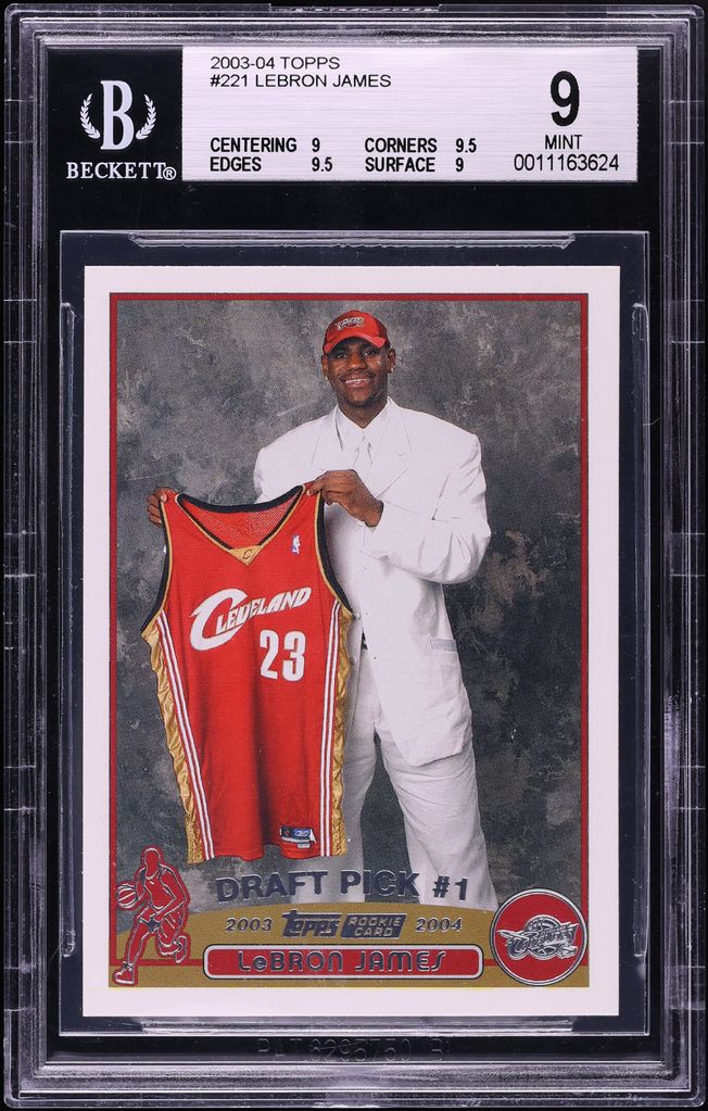 2003 Topps Basketball LeBron James ROOKIE #221 BGS 9 MINT