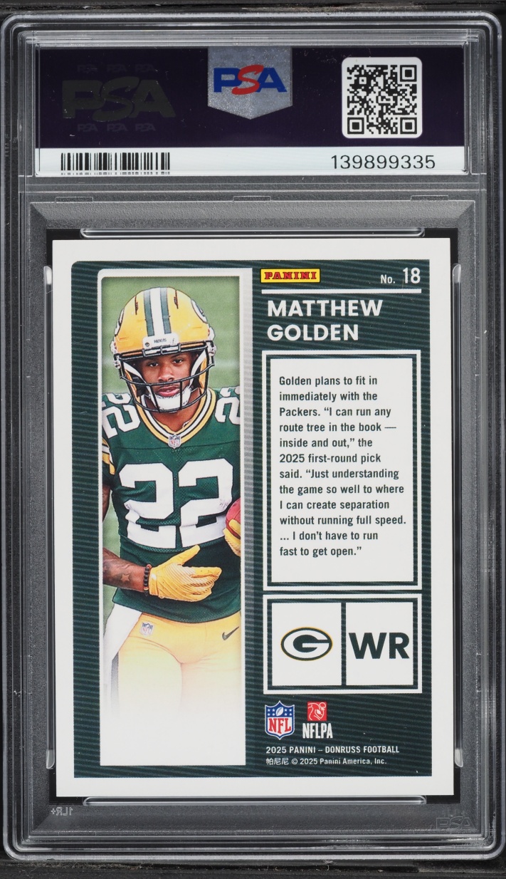 2025 Donruss The Rookies Matthew Golden #18 PSA 10 GEM MINT