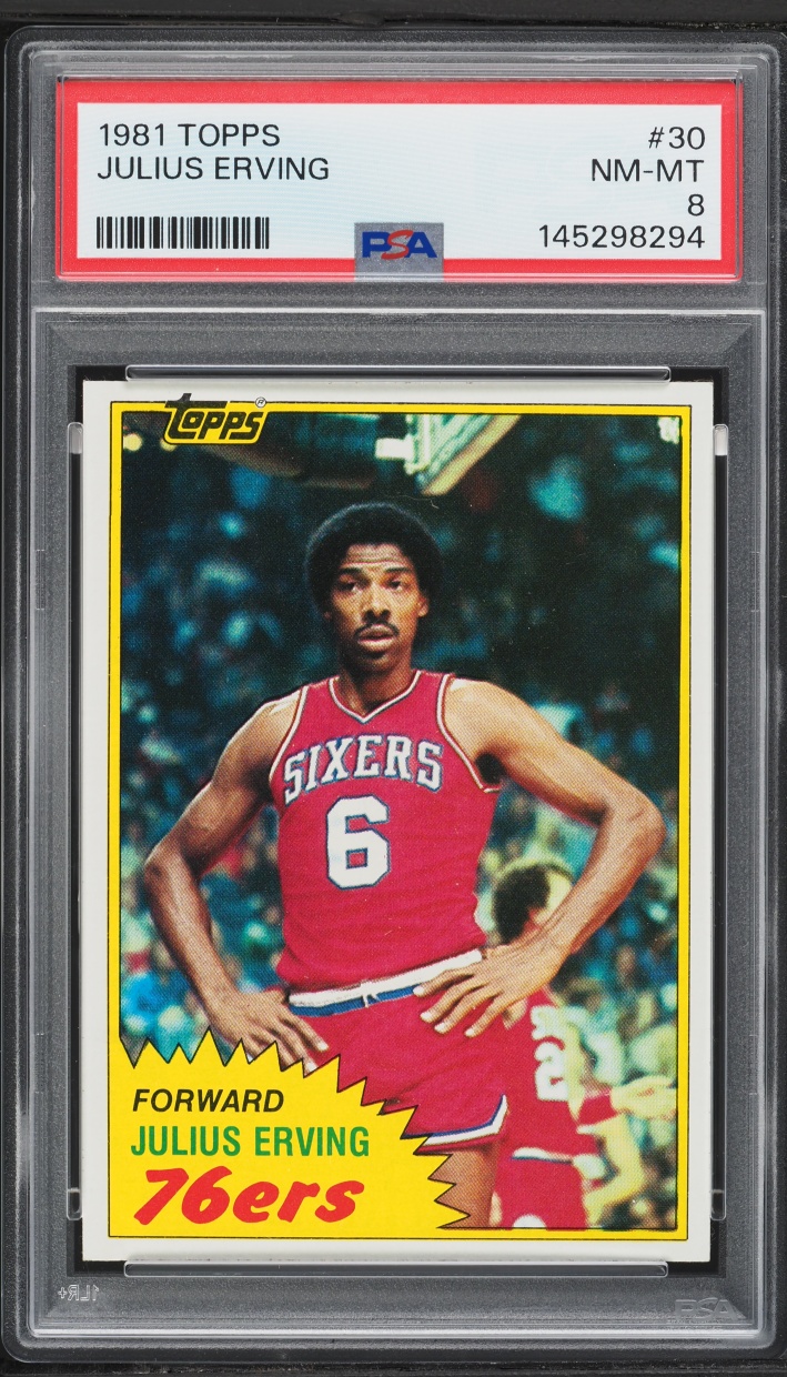 1981 Topps Basketball Julius Erving #30 PSA 8 NM-MT