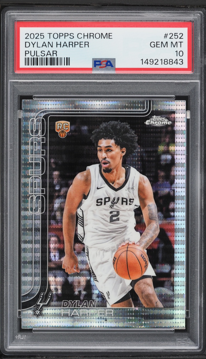 2025 Topps Chrome Pulsar Dylan Harper ROOKIE #252 PSA 10 GEM MINT