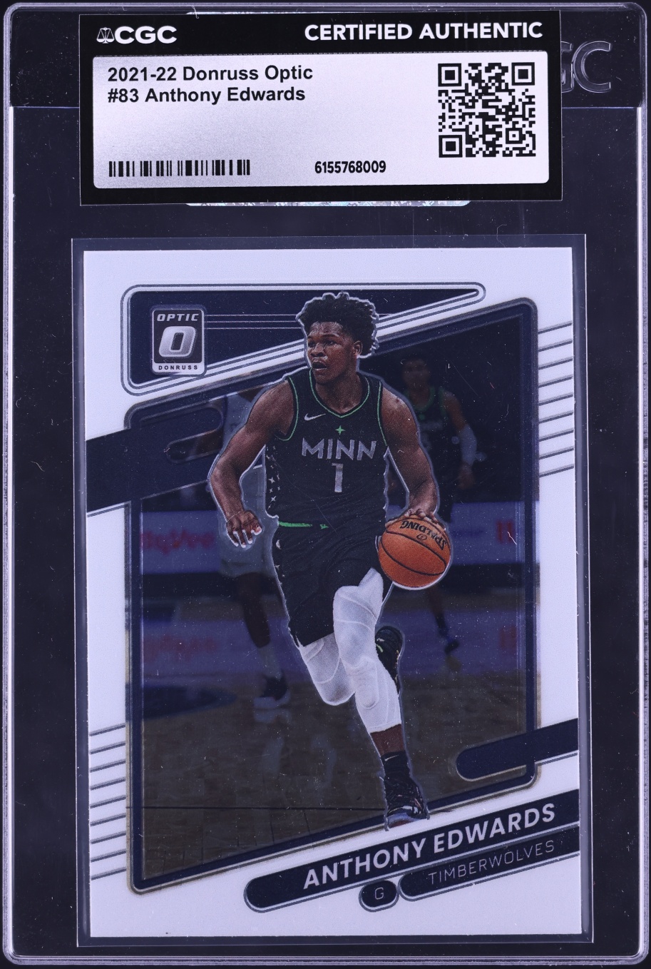2021 Donruss Optic Anthony Edwards #83 CGC AUTH