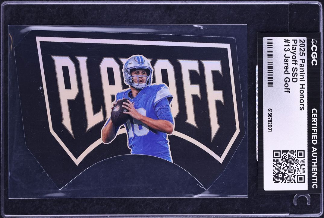 2025 Panini Honors Playoff SSD Die-Cut Jared Goff /99 #13 CGC AUTH