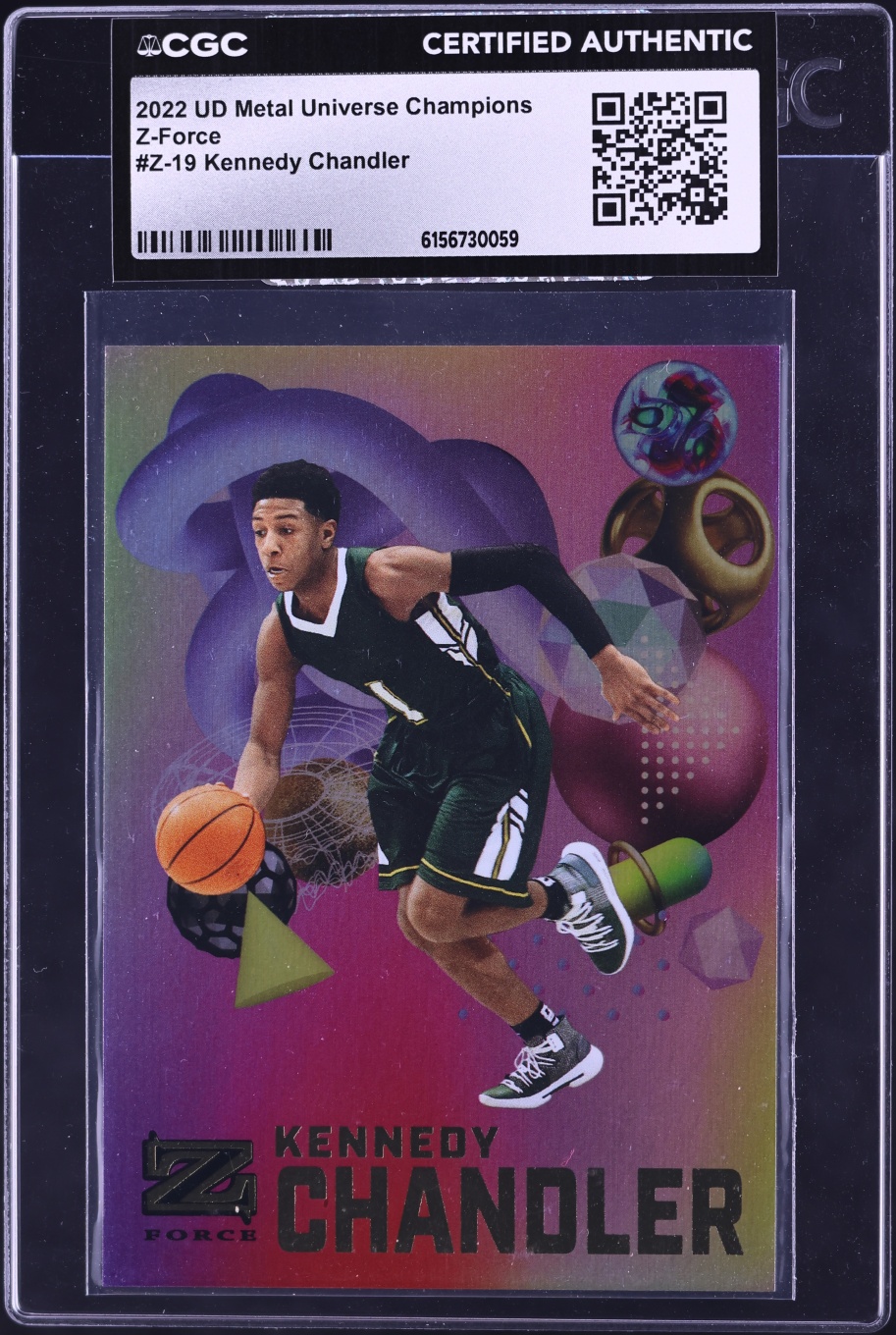 2022 Metal Universe Champions Z-Force Kennedy Chandler ROOKIE #Z-19 CGC AUTH