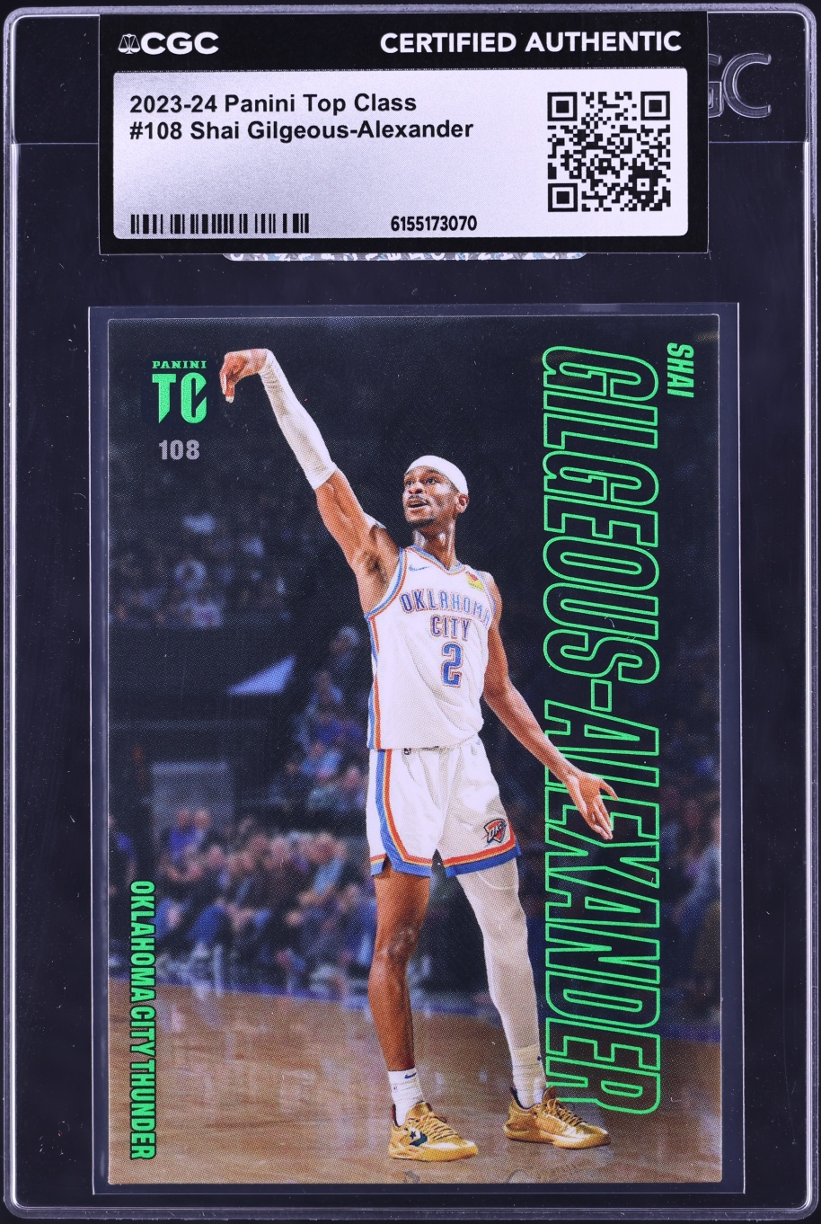 2023 Panini Top Class Shai Gilgeous-Alexander #108 CGC AUTH