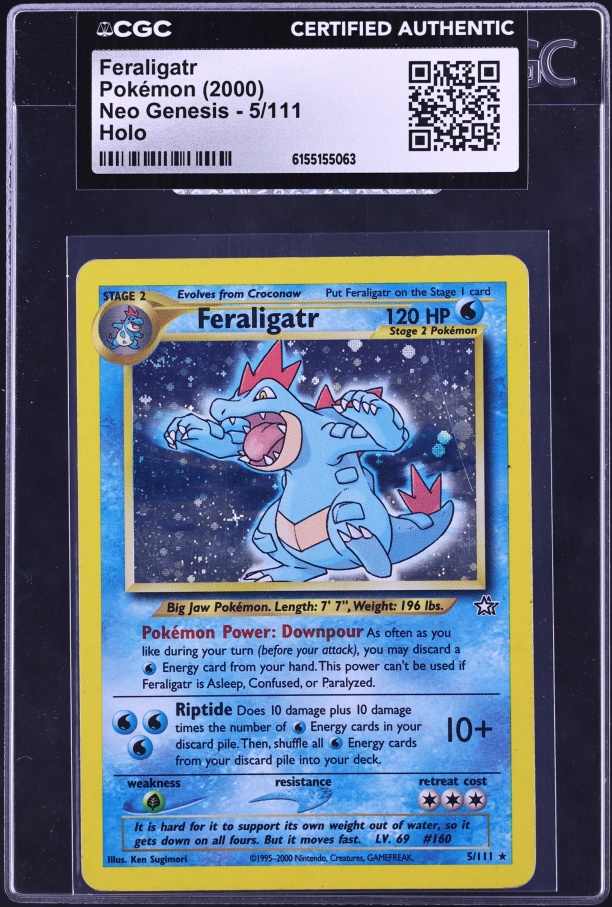 2000 Pokemon Neo Genesis 1st Edition Holo Feraligatr #5 PSA 10 GEM