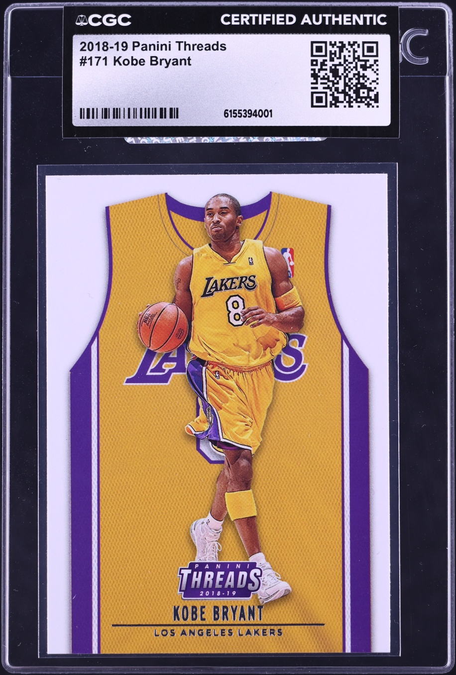 2018 Panini Threads Kobe Bryant #171 CGC AUTH