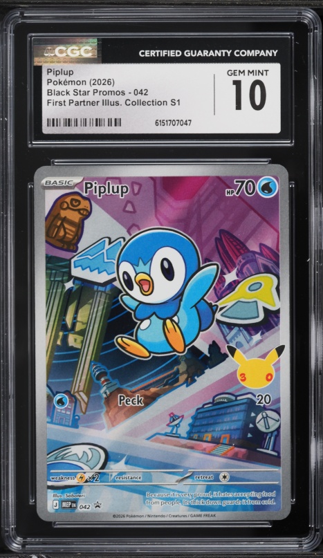 2021 Pokemon Japanese Sword & Shield Promo Project Holo Piplup
