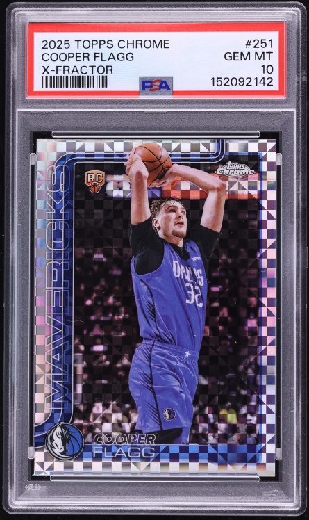 2025 Topps Chrome Xfractor Cooper Flagg ROOKIE #251 PSA 10 GEM MINT