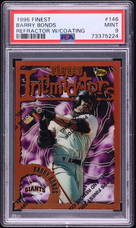 1996 Finest Refractor w/ Coating Barry Bonds #146 PSA 9 MINT