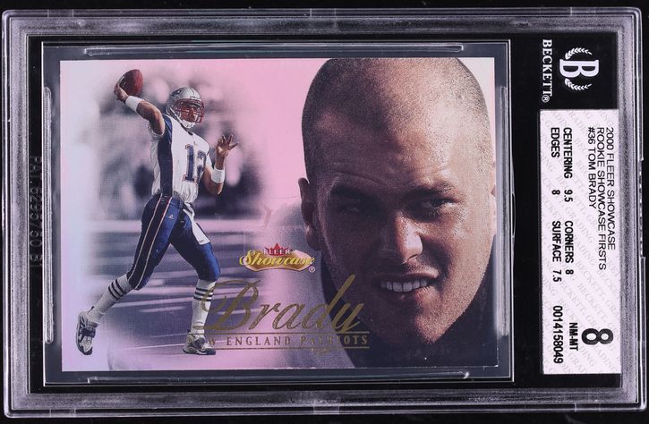 2000 Fleer Showcase Firsts Tom Brady ROOKIE /250 #36 BGS 8 NM-MT