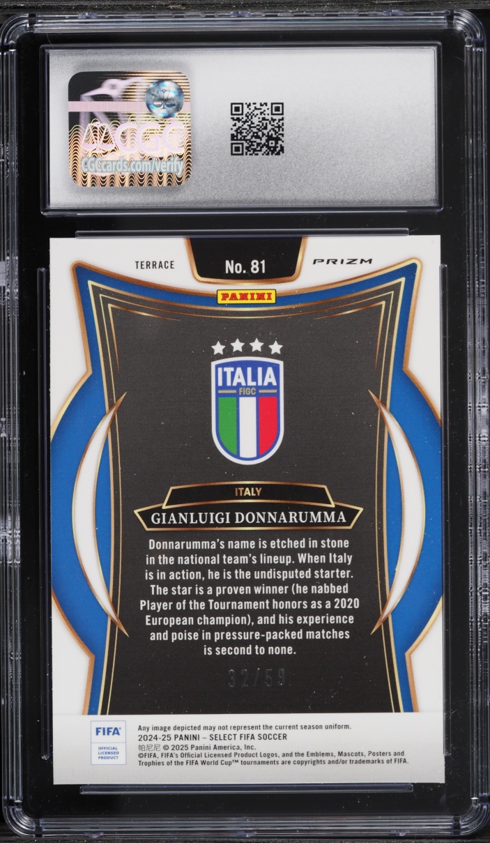 2024 Select FIFA Pink Gianluigi Donnarumma /59 #81 CGC 9.5 MINT+
