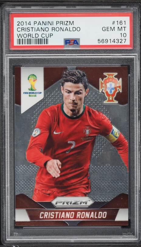 2014 Panini Prizm World Cup Silver Cristiano Ronaldo #161 PSA 9