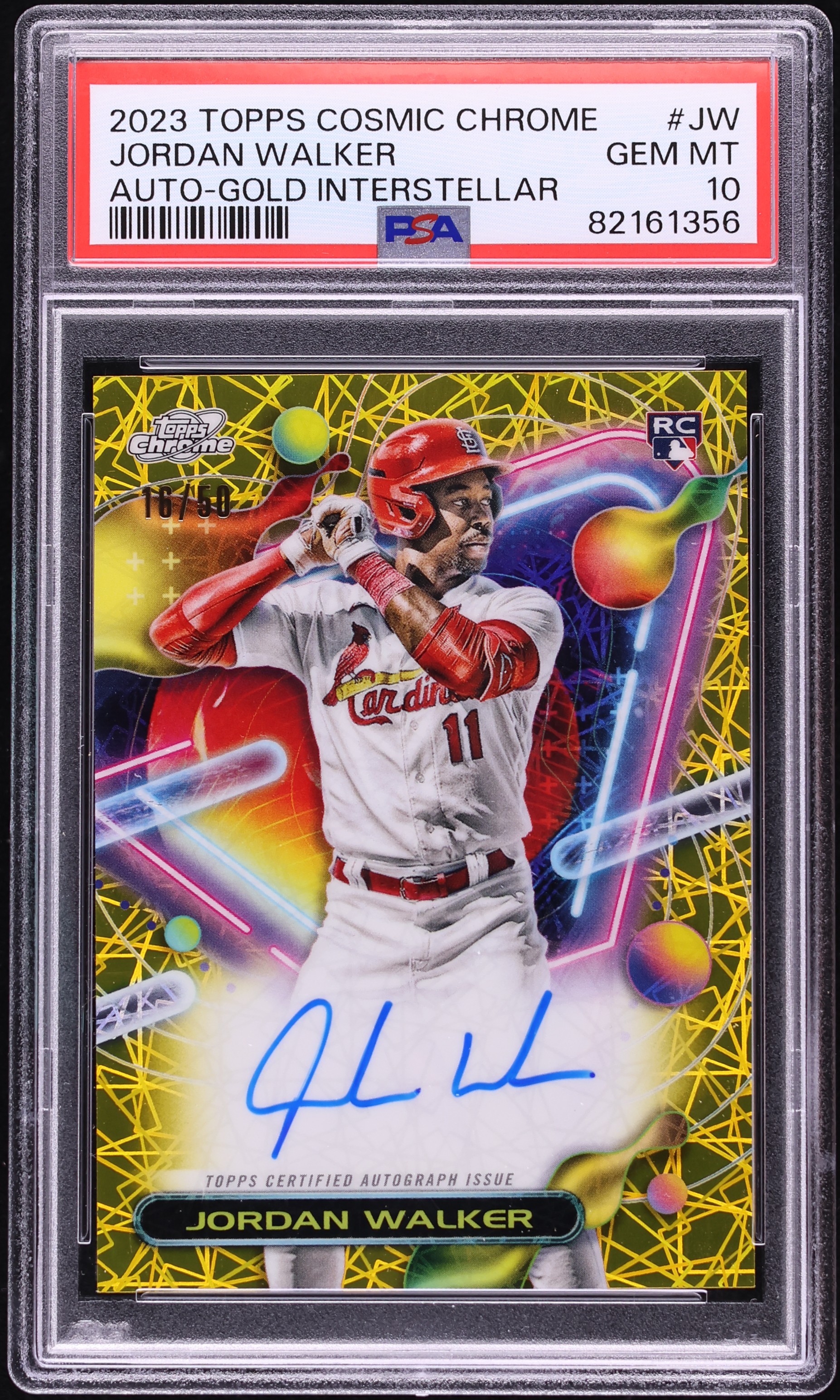 2023 Topps Chrome Cosmic Gold Interstellar Refractor Jordan Walker 