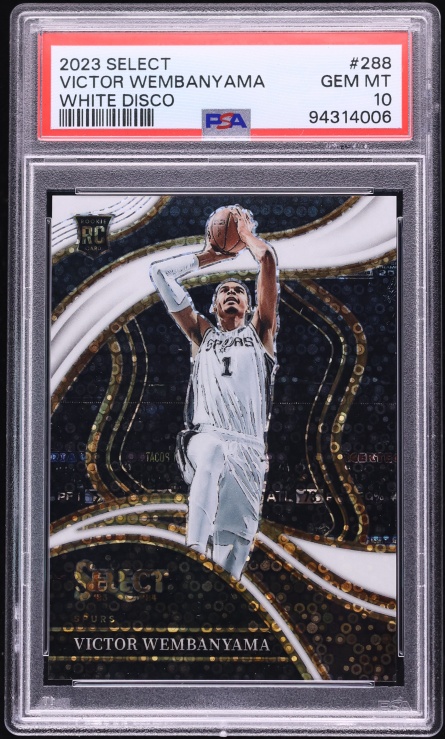 2023 Select Courtside White Disco Prizm Victor Wembanyama ROOKIE /75 #288 PSA 10 GEM MINT