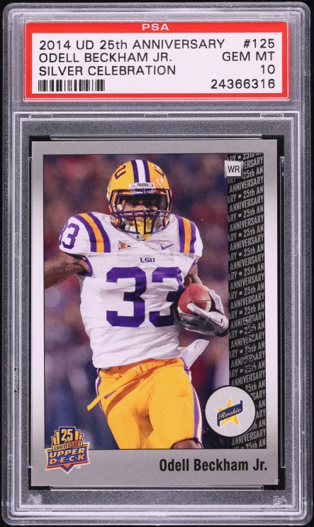 2014 Upper Deck 25th Anniversary Silver Celebration Odell Beckham Jr. ROOKIE #125 PSA 10 GEM