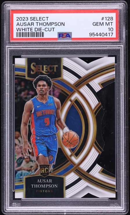 2023 Panini Premier Select Die-Cut White Prizm Ausar Thompson ROOKIE /149 #128 PSA 10 GEM MINT