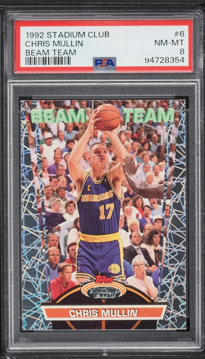 1992 Stadium Club Beam Team Chris Mullin #6 PSA 8 NM-MT