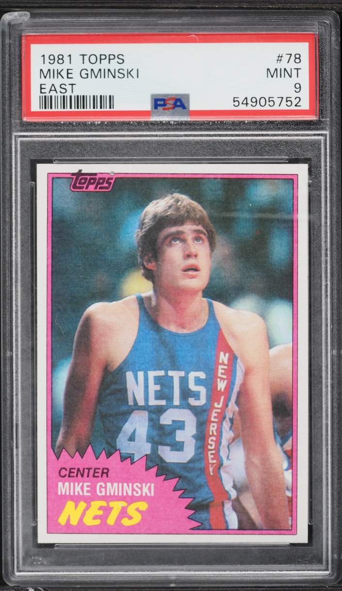 1981 Topps Basketball East Mike Gminski #78 PSA 9 MINT
