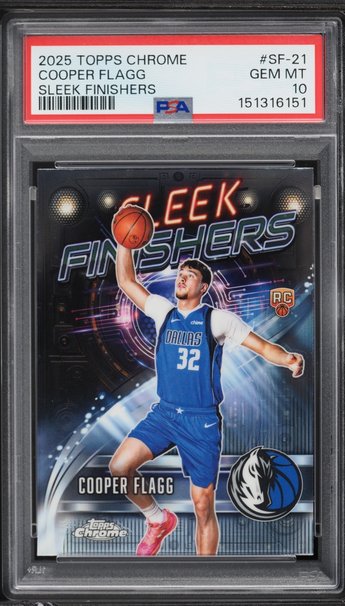 2025 Topps Chrome Sleek Finishers Cooper Flagg ROOKIE #SF-21 PSA 10 GEM MINT