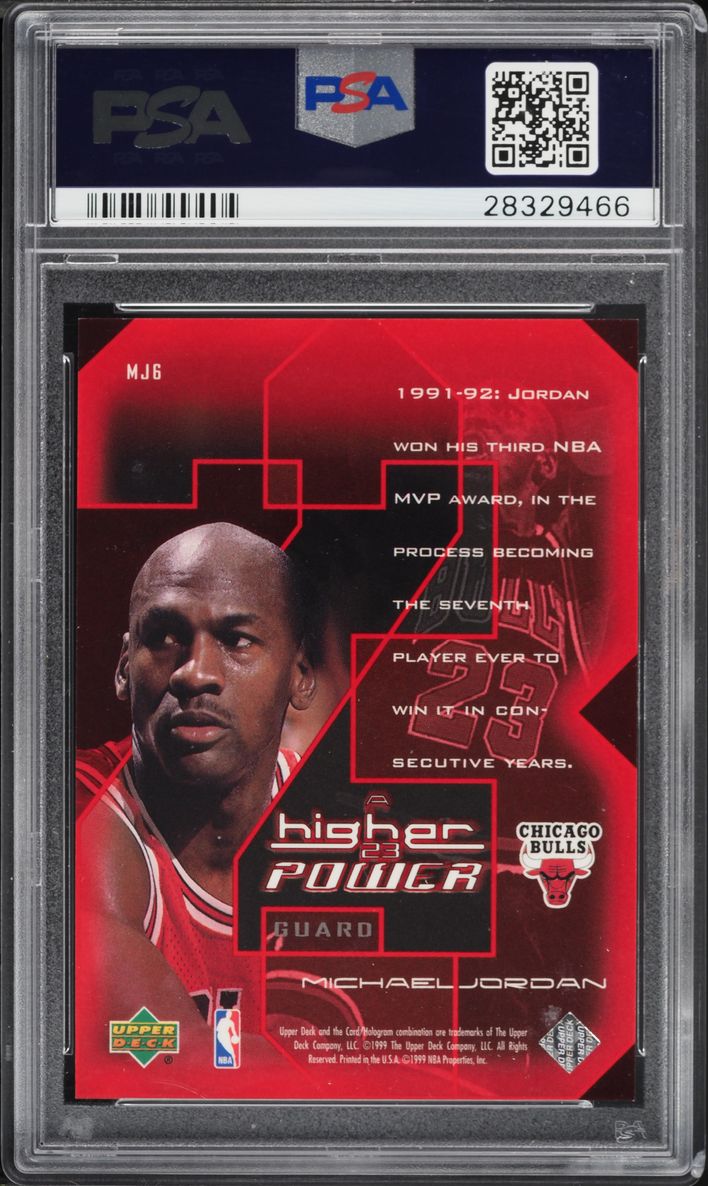 1999 Upper Deck MJ A Higher Power Michael Jordan #MJ6 PSA 10 GEM MINT