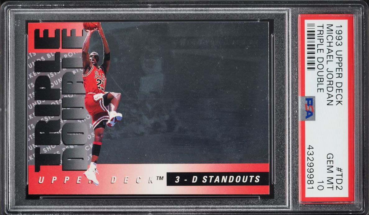 1993 Upper Deck Triple Double Hologram Michael Jordan #TD2 PSA 10 GEM MINT
