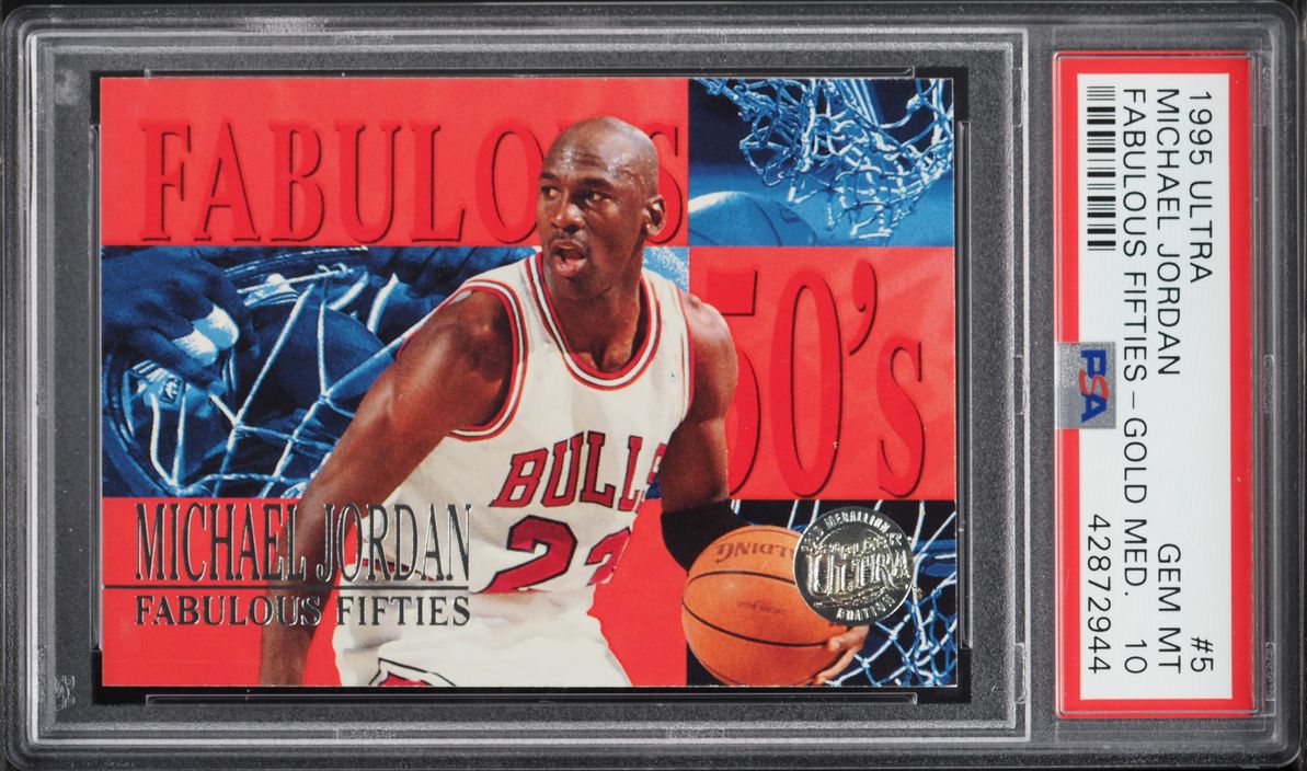 1995 Ultra Fabulous Fifties Gold Medallion Michael Jordan #5 PSA 10 GEM MINT