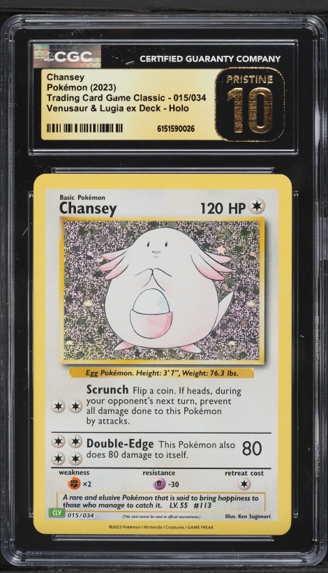 2023 Pokemon Japanese TCG Classic Collection Holo Chansey #15 CGC
