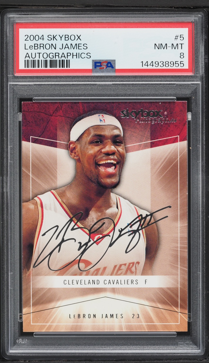 2004 Skybox Autographics LeBron James #5 PSA 8 NM-MT