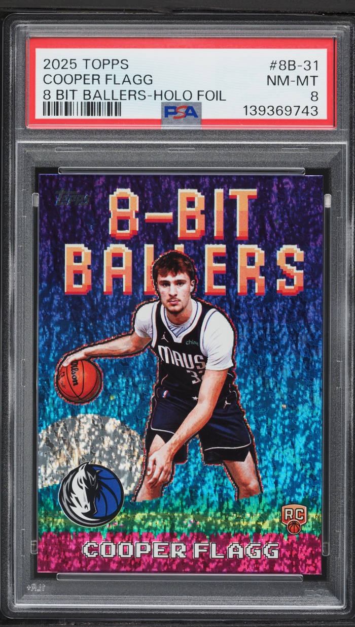 2025 Topps 8-Bit Ballers Holo Foil Cooper Flagg ROOKIE #8B-31 PSA 8 NM-MT