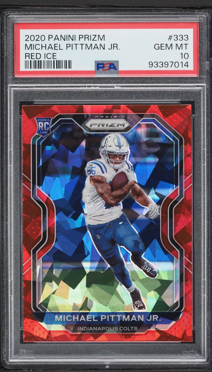 2020 Panini Prizm Red Ice Michael Pittman Jr. ROOKIE #333 PSA 10 GEM MINT