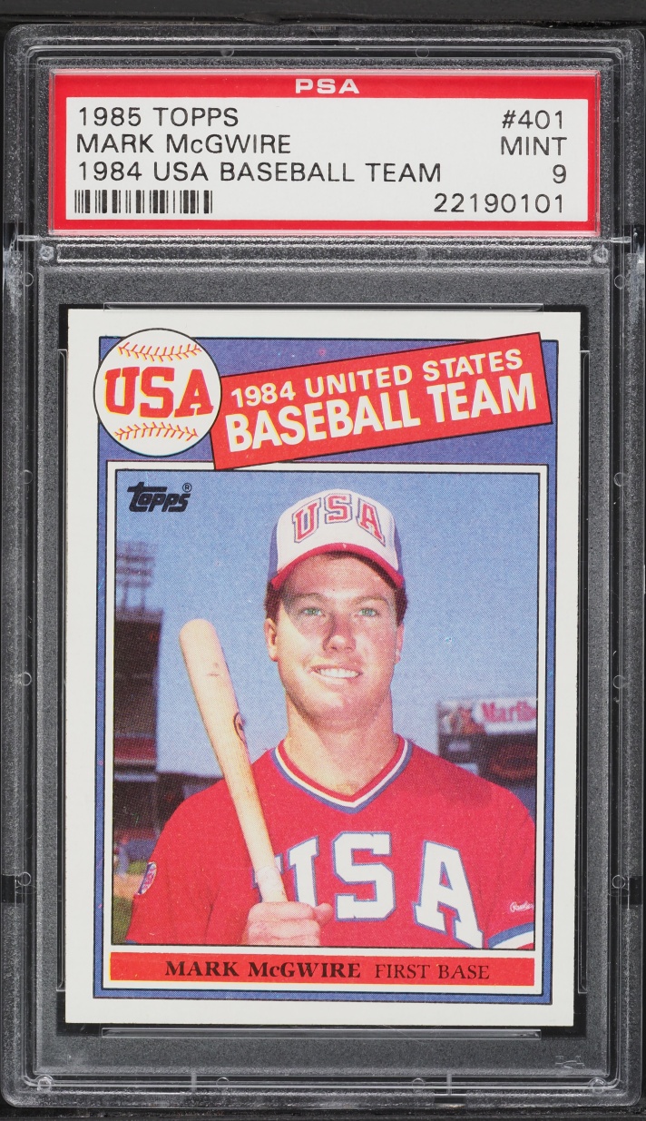 1985 Topps '84 USA Team Mark McGwire ROOKIE #401 PSA 9 MINT