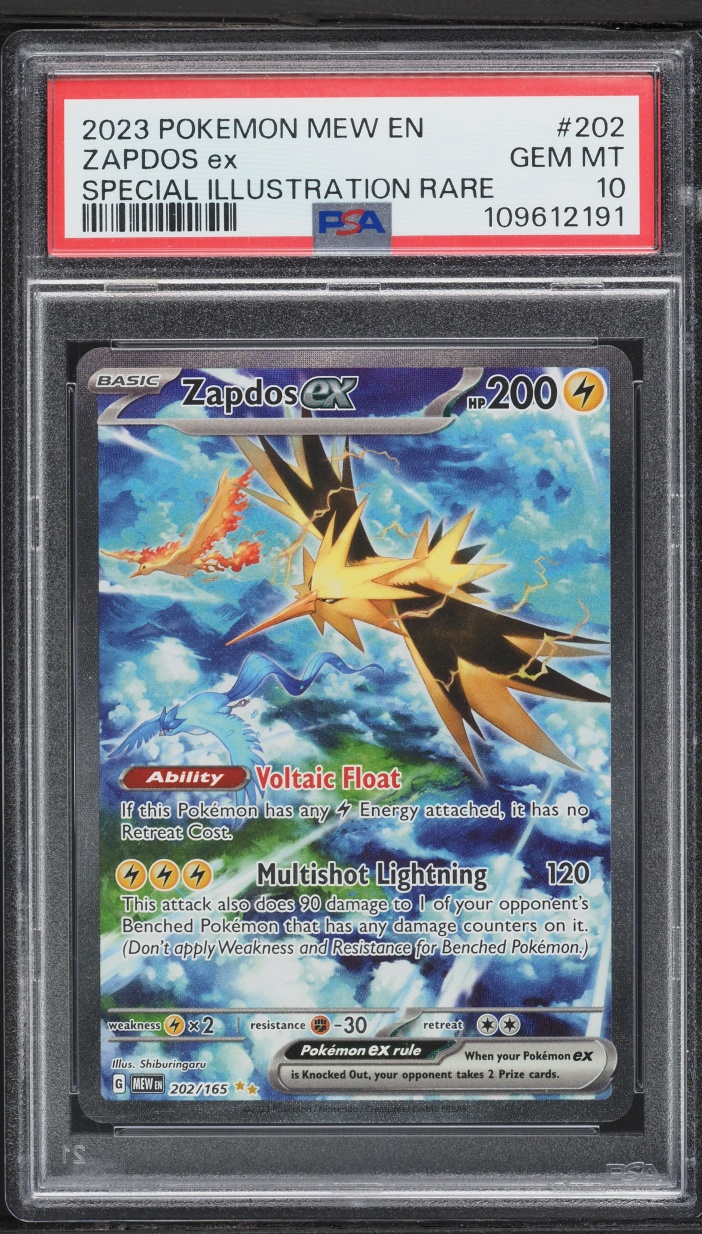 2023 Pokemon Scarlet & Violet 151 SIR Zapdos Ex #202 PSA 10 GEM MINT