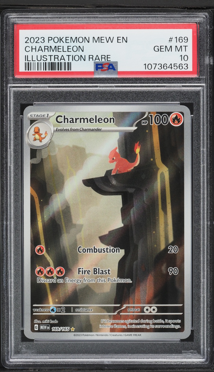 2023 Pokemon Scarlet & Violet 151 IR Charmeleon #169 PSA 10 GEM MINT