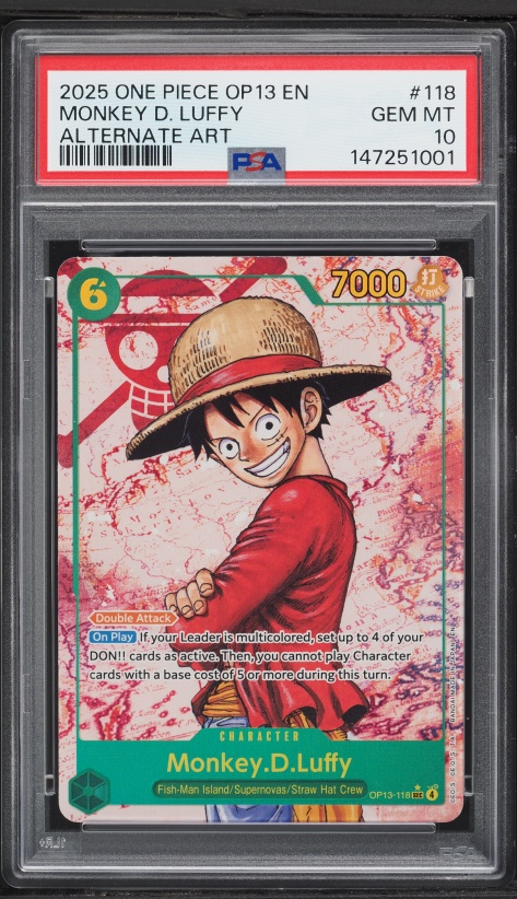2025 ONE PIECE OP12-015 モンキー・D・ルフィ PSA10 2025 One Piece Op12-legacy Of The Master 015 Monkey D. Luffy