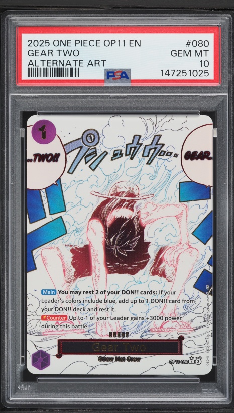 2025 One Piece Japanese A Fist Of Divine Speed Alt Art Gear Two