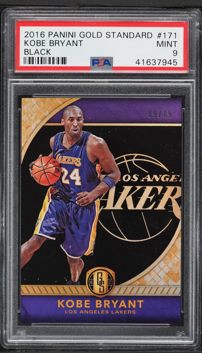 2016 Panini Gold Standard Black Kobe Bryant /15 #171 PSA 9 MINT