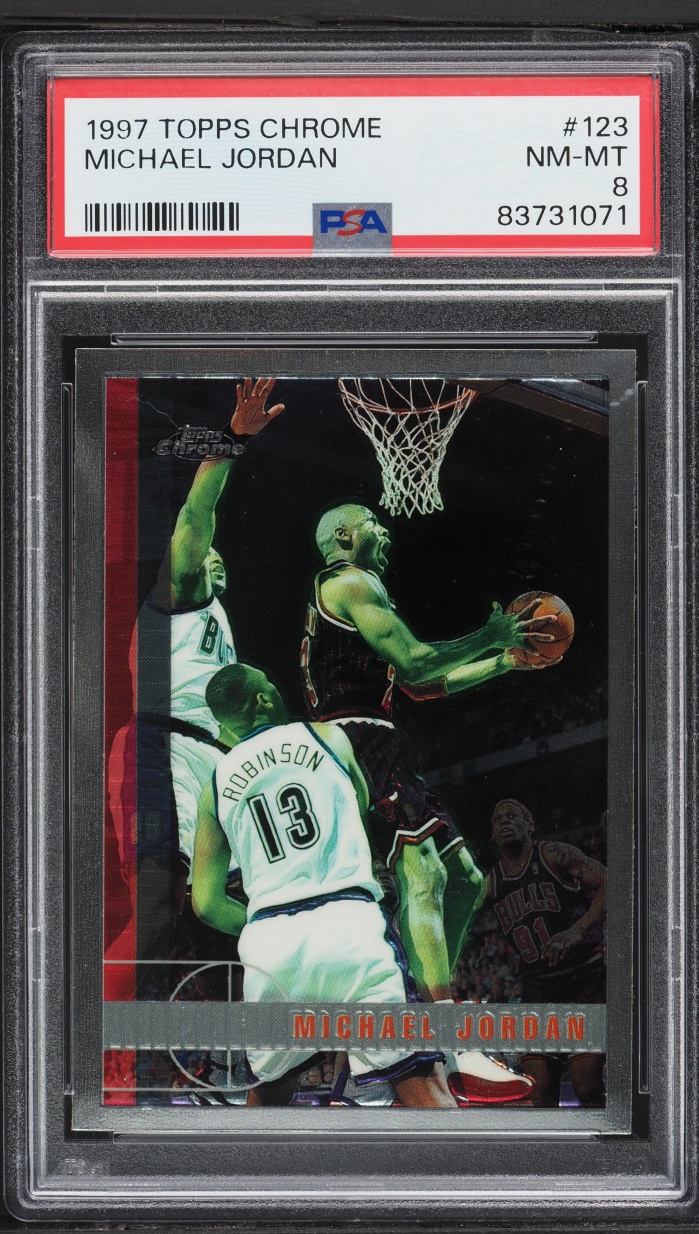 1997 Topps Chrome Michael Jordan #123 PSA 8 NM-MT