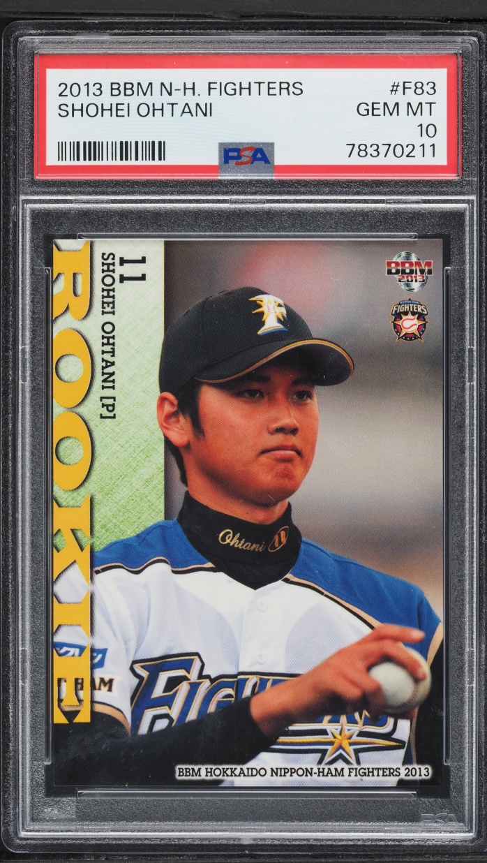 2013 BBM Hokkaido Nippon Ham Fighters Shohei Ohtani ROOKIE #F83 PSA 10 GEM MINT