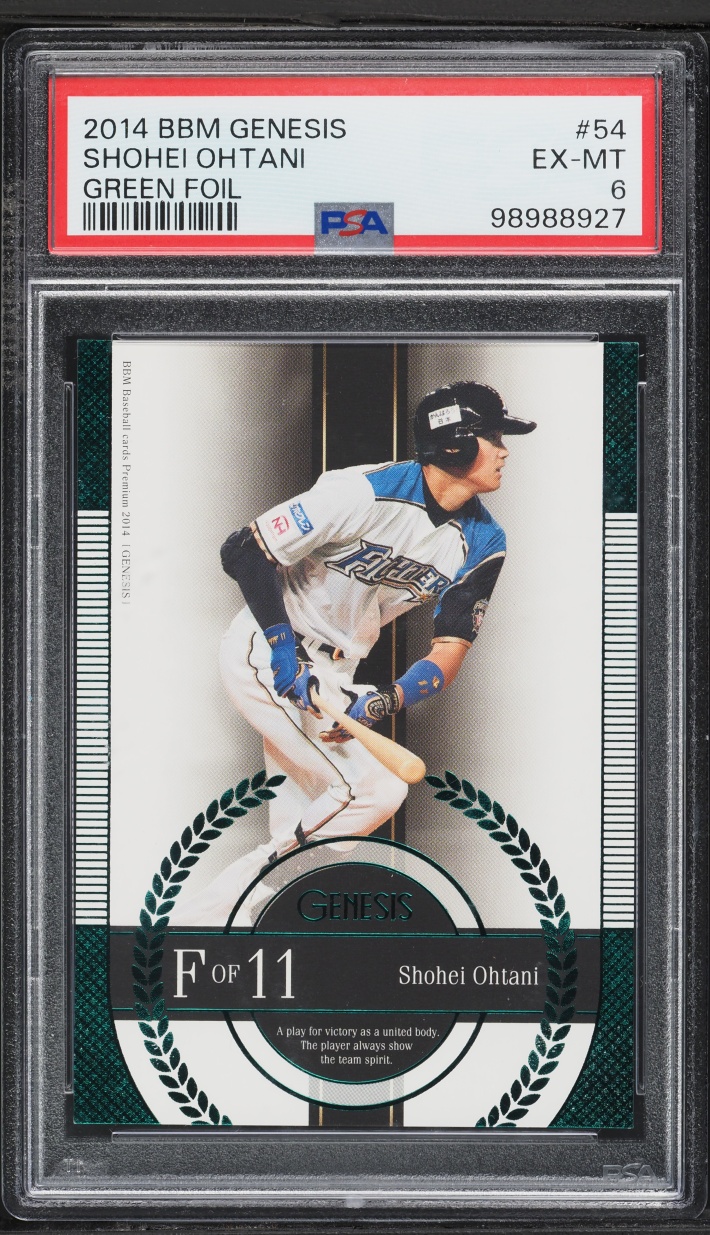 2014 BBM Genesis Green Foil Shohei Ohtani ROOKIE /150 #54 PSA 6 EXMT