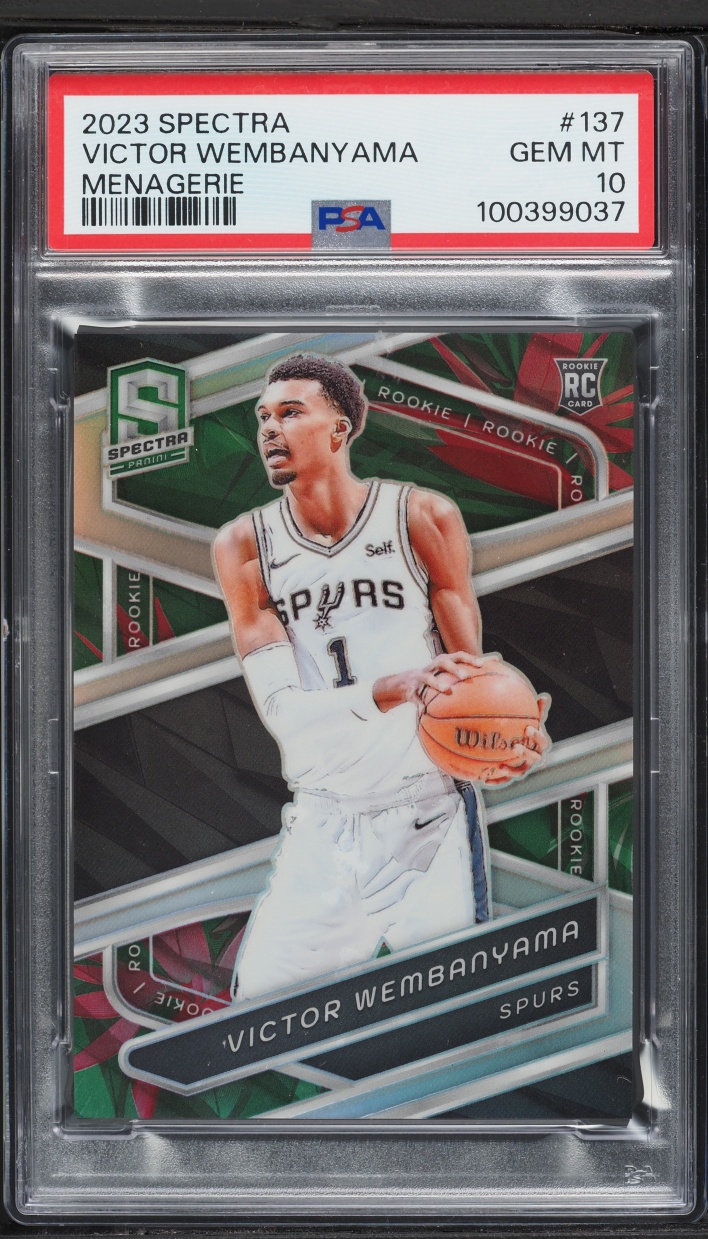2023 Panini Spectra Menagerie Victor Wembanyama ROOKIE #137 PSA 10 GEM MINT