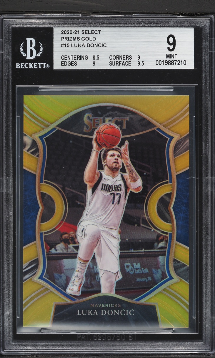 2020 Select Concourse Gold Prizm Luka Doncic /10 #15 BGS 9 MINT