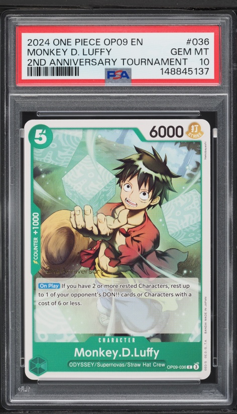2024 One Piece Japanese Promo X Mos Burger Monkey D. Luffy #P-080