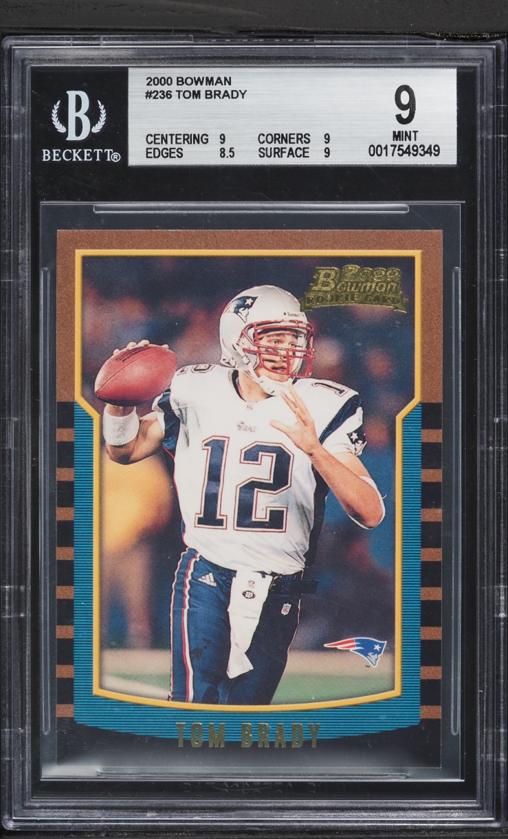 2000 Bowman Football Tom Brady ROOKIE #236 BGS 9 MINT