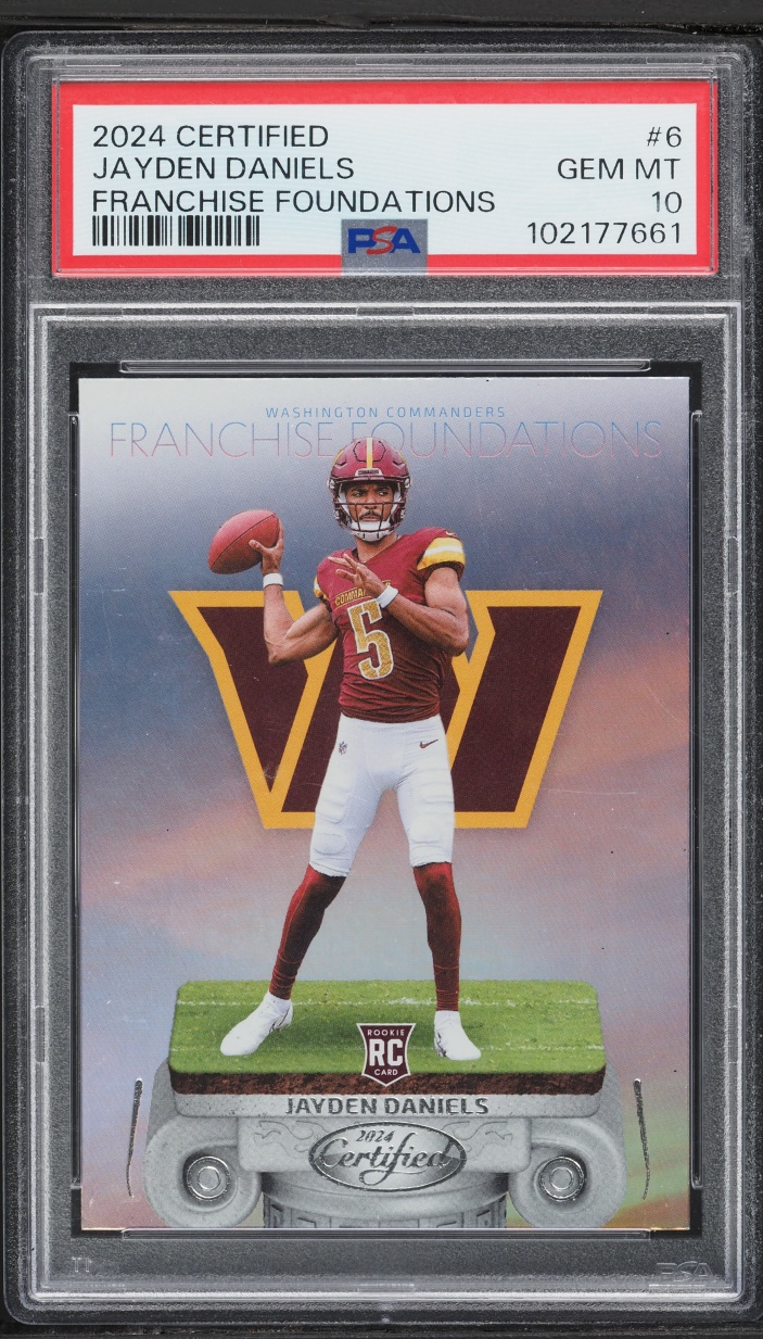 2024 Panini Certified Franchise Foundations Jayden Daniels ROOKIE #6 PSA 10 GEM MINT