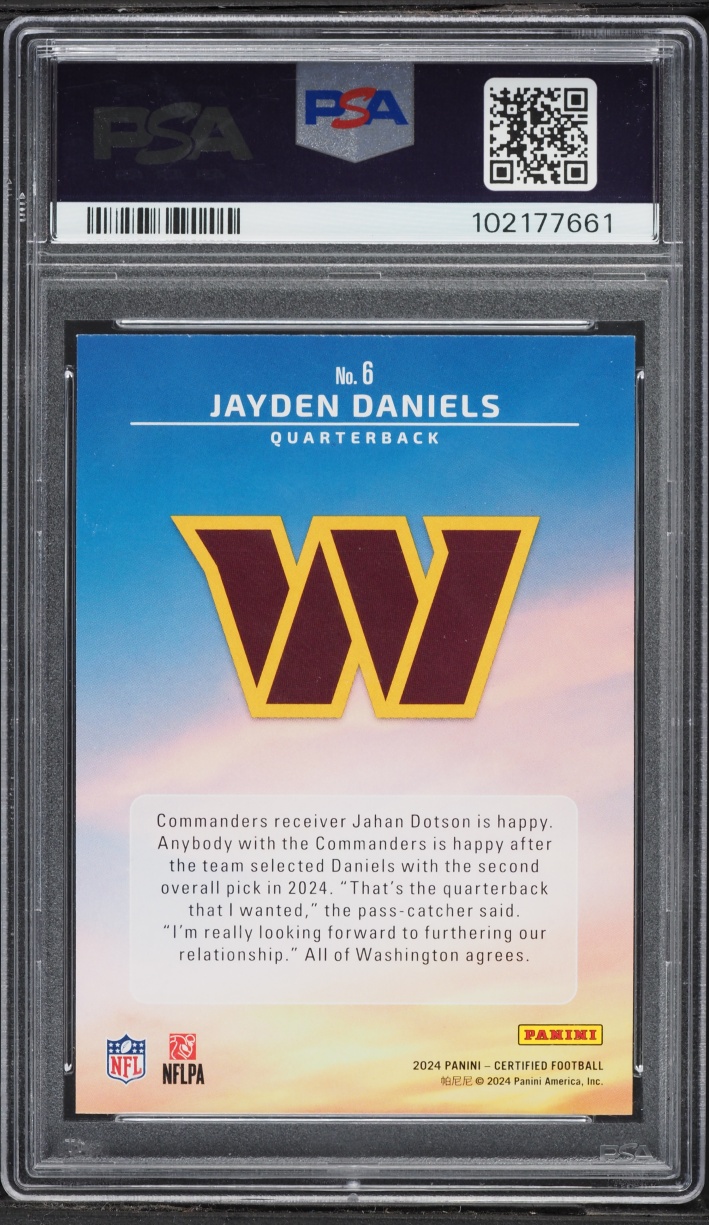 2024 Panini Certified Franchise Foundations Jayden Daniels ROOKIE #6 PSA 10 GEM MINT