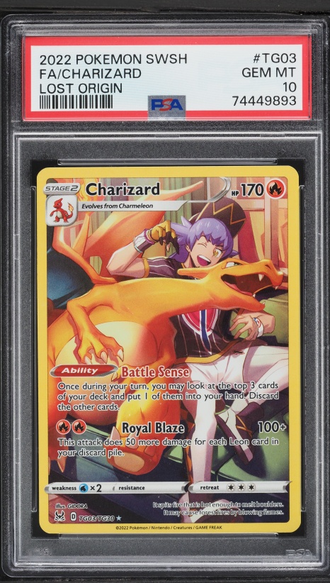 2022 Pokemon Sword & Shield Lost Origin CHR Charizard #TG03 PSA 10 GEM MINT  on Fanatics Collect